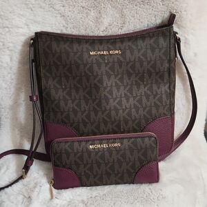 Michael Kors Crossbody and matching wallet!!